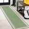 Jonathan Y James Modern Border Stripe Green/Cream 2 ft. x 8 ft. Indoor/Outdoor Runner Rug SMB201E-28 - alternate 1