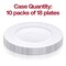 Smarty Had A Party 7.5" White Flair Plastic Appetizer/Salad Plates (180 Plates), 180PK 207W-CASE - alternate 3