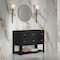 James Martin Vanities Lucian 48" Single Vanity, Carbon Oak, w/ 3 CM Phantome Eclos Widespread Top D704-V48-CBO-WPHT - alternate 2