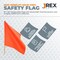 Jrex Safety 18 in x 18 in Orange Warning/Safety Flag with 24 in Wood Staff, 4PK WF24-JR-4PK - alternate 3