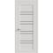 Sartodoors Slab Door Panel 28 x 84 inches, BASIC 4901 White with Black Glass, Bathroom Bedroom Doors BASIC4901S-WS-2884 - alternate 1