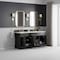 James Martin Vanities Brookfield 72 in. Double Vanity, Black Onyx w/ 3 CM Ethereal Noctis Silestone Top 547-V72-BKO-3ENC - alternate 4