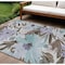 Homeroots 9' X 12' Taupe And Lilac Floral Washable Indoor Outdoor Area Rug 611002 - alternate 1