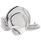 Elama Sarah 12 Piece Porcelain Black Ribbon Dinnerware Set, Service for 4 in White and Black 750123737M - alternate 1