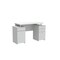 Homeroots 51" White Computer Desk With Five Drawers 249795 - alternate 1