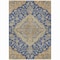 Homeroots 3' X 5' Navy Blue Beige And Brown Oriental Washable Indoor Outdoor Area Rug 605253 - alternate 3