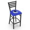 Holland Bar Stool Co 30" Blk Wrinkle Vancouver Canucks Stationary Bar Stool, Ladder Back L00430VanCan - alternate 1