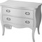 Homeroots 34" White Solid Wood Two Drawer Chest 389780 - alternate 2