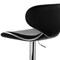 Elama 2 Piece Slim Faux Leather Adjustable Bar Stool in Black with Chrome Base ELM-723-BLK - alternate 4