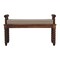 Homeroots 39in Beige and Brown Linen and Solid Wood Upholstered Bench 723435 - alternate 1