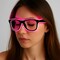 Elegani Pink LED Glow Glasses - Light Up Party Eyewear for Festivals, Birthdays & Night Events PH-GLW-GLS-PNK - alternate 4