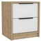 Homeroots 19" White Wood Two Drawer Nightstand 543654 - alternate 4