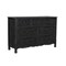 Homeroots 57" Black Solid Wood Seven Drawer Dresser 521236 - alternate 1