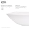 Vigo Hyacinth Modern White Matte Stone 14 in. L x 14 in. W x 4 in. H Square Vessel Bathroom Sink VG04009 - alternate 2