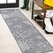 Jonathan Y Bahamas Modern All-Over Floral Navy/Gray 2 ft. x 8 ft. Indoor/Outdoor Runner Rug SMB209A-28 - alternate 1