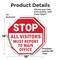Signmission Stop All Visitors Must Report  Ma, 18 inch X 18 inch, Vinyl Decal, 2PK OC-D-2PACK-18-333 - alternate 3