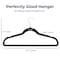 Serenelife Velvet Hangers, Non-Slip, 360 Deg Swivel Hook, Ultra-Thin, Lightweight, Space Saving, Black, 30PK SLHVEL30 - alternate 4