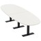 Skutchi Designs 12 Person Conference Table With Power Unit | 12' Boval Table | Harmony Series HAR-BOVL-48X144-T.BK-W960-NA - alternate 1