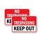 Signmission No Trespassing Keep Out, 18'' X 24'' 2 Signs, Heavy Gauge Aluminum, 2PK A-1824-2PACK-2776 - alternate 1