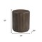 Homeroots 23" Brown Distressed Solid Wood Round Scalloped Drum End Table 565312 - alternate 3