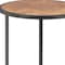Homeroots 25" Brown and Black Wood and Iron Round Pedestal End Table 632663 - alternate 3