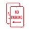 Signmission No Parking With Left Arrow, 12'' X 18'' 2 Signs, Heavy Gauge Aluminum, 2PK A-1218-2PACK-24995 - alternate 1