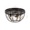 Jonathan Y Lyla 15.8 in. 3-Light Rustic Farmhouse Iron LED Flush Mount, Wood Finished/Oil Rubbed Bronze JYL1308A - alternate 5