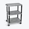 Luxor Tuffy Utility Cart with Three Shelves WT34GYS - alternate 1