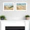 Homeroots Set Of Two Sand Castle and Footprints 2 White Framed Print Wall Art, 2PK 407925 - alternate 2