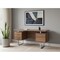 Homeroots 60" Brown and Silver Computer Desk With Three Drawers 333369 - alternate 3