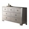 Homeroots 57" Platinum Solid and Manufactured Wood Seven Drawer Triple Dresser 486000 - alternate 3
