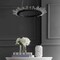 Jonathan Y Elsa 24" Adjustable Integrated LED Modern Crystal Pendant, Black/Clear JYL7212A - alternate 5