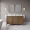 James Martin Vanities Brittany 60" Dbl Vanity, Pecan w/ Sgl Hole 3 CM White Zeus Silestone Top and Matching Backsplash 655-V60D-PCN-1WZ - alternate 4