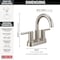 Delta Nicoli Two Handle Centerset Bathroom Faucet, 6.63 in, Stainless 25749LF-SS - alternate 3