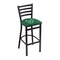 Holland Bar Stool Co 30" Blk Wrinkle South Florida Stationary Bar Stool, Ladder Back L00430SouFla - alternate 1