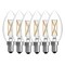 Bulbrite LED Filament PK of 6, 5.1 W Dimmable B11 Light Bulb with Clear FinishE12 Base, 3000K 776233 - alternate 1