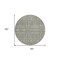 Homeroots 8' Round Cream and Tan Round Floral Washable Non Skid Indoor Outdoor Area Rug 564325 - alternate 5