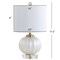 Jonathan Y Pearl 17.5" Glass/Crystal LED Table Lamp, White/Brass Gold JYL2076B - alternate 2