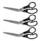 Westcott Value Line Stainless Steel Shears, 8" Long, 3.5" Cut Length, Crane-Style Black Handle, PK3 13402 - alternate 1