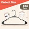 Campior Premium Clothes Hangers, Slim, Durable Plastic with Shoulder Grooves, Gray, 200PK CMPPLH200GY - alternate 3