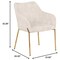 Leisuremod Zaire Collection Modern Dining Chair, Gold Legs and Beige Velvet ZDC52BG - alternate 4