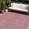 Homeroots 10' X 14' Purple And Copper Abstract Washable Indoor Outdoor Area Rug  599837 - alternate 1