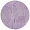 Homeroots 8' Purple And Ivory Round Geometric Washable Indoor Outdoor Area Rug 594805 - alternate 3