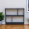 Homeroots 30" Black and White Iron Three Tier Geometric Bookcase 391926 - alternate 3