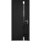 Vdomdoors Steel Door Cynex 6777 Black Stainless Inserts Single Modern Painted-W36xH80-Left Inswing CYNEX6777EXD-BLK-W36 x H80-Left-hand Inswing - alternate 1