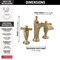 Delta Dorval Two Handle Widespread Bathroom Faucet 3557-CZMPU-DST - alternate 2