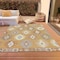 Homeroots 8' X 10' Gold Ivory And Taupe Southwestern Washable Indoor Outdoor Area Rug 615131 - alternate 3