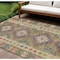 Homeroots 9' X 12' Green Geometric Washable Indoor Outdoor Area Rug 607444 - alternate 1