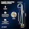 Anzzi Coral Series 2-Handle Freestanding Tub Faucet with 60 in. Euro-Grip Hand Sprayer in Satin Brass FS-AZ0047SB - alternate 2