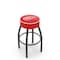 Holland Bar Stool Co 30" Detroit Red Wings Cushion Seat, Blk Wrinkle Base Swivel Bar Stool L8B130DetRed - alternate 1